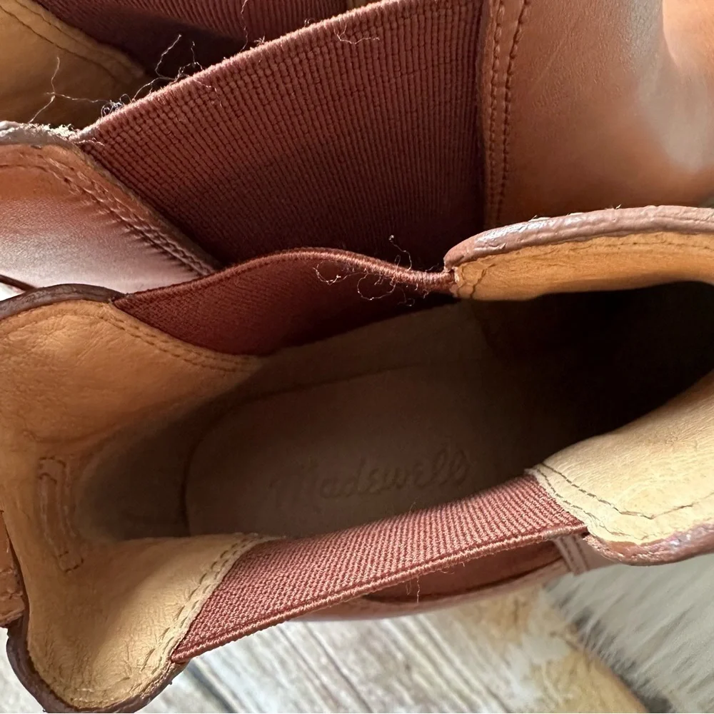 New Madewell The Regan Boots Brown Leather Shoes 5.5